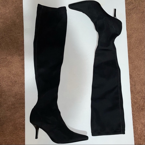 Pazzo Over the Knee pointy toe Fabric Boots ๐ค - Picture 4 of 14